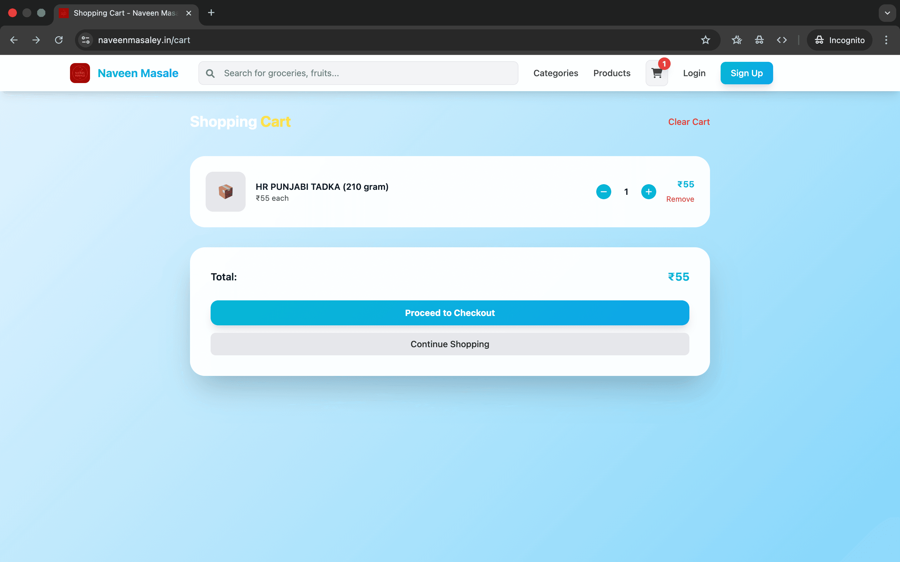 Naveen Masale E-commerce Website - Image 3